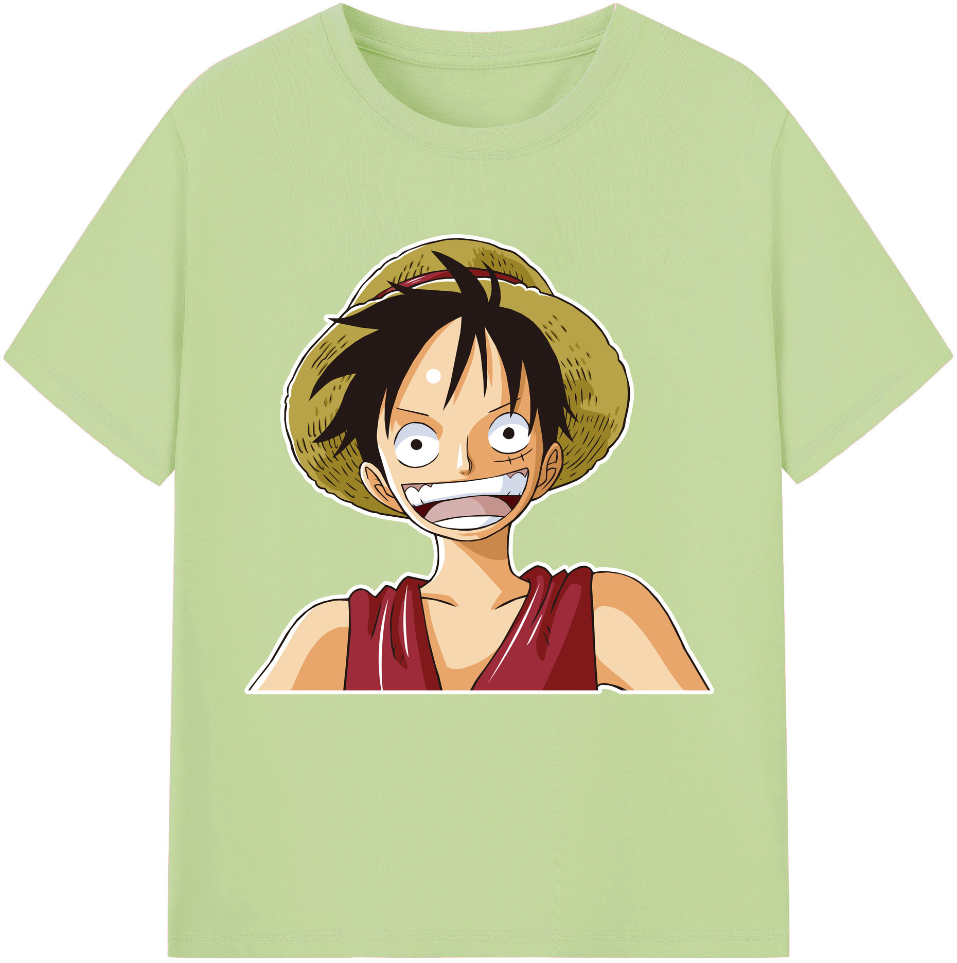 ワンピース モンキー・D・ルフィ ONE PIECE Monkey D. Luffy 綿100％半袖Tシャツ（フロントプリント）